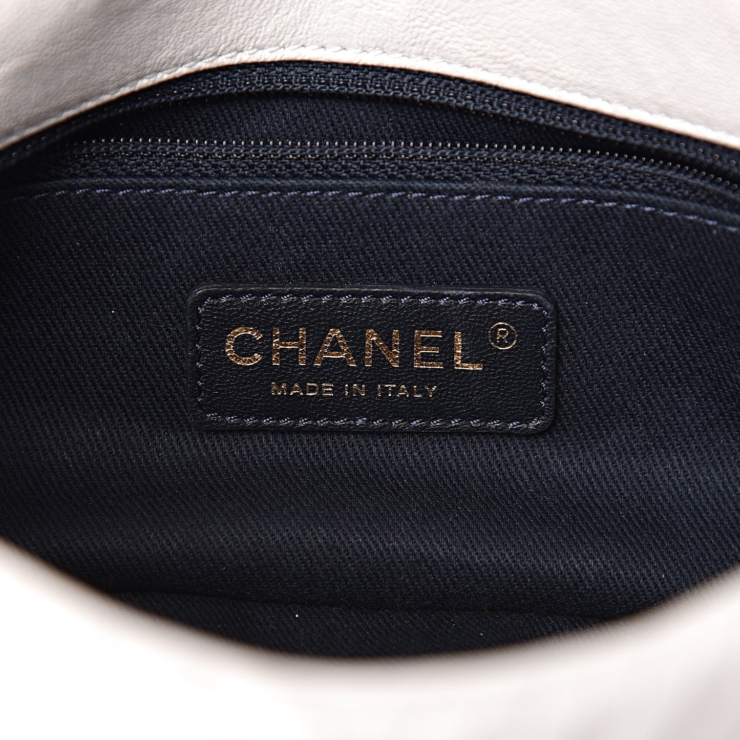 Calfskin Surpique Chevron Small Flap White