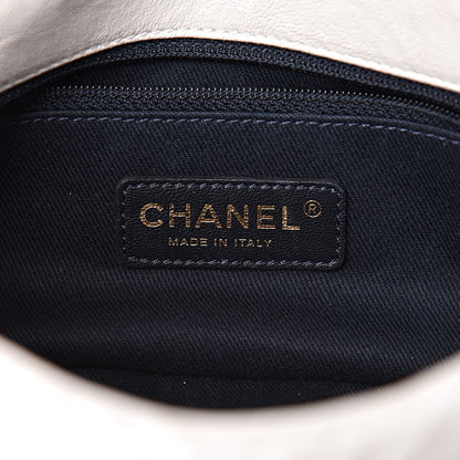 Chanel Calfskin Surpique Chevron Small Flap White 6 of 34