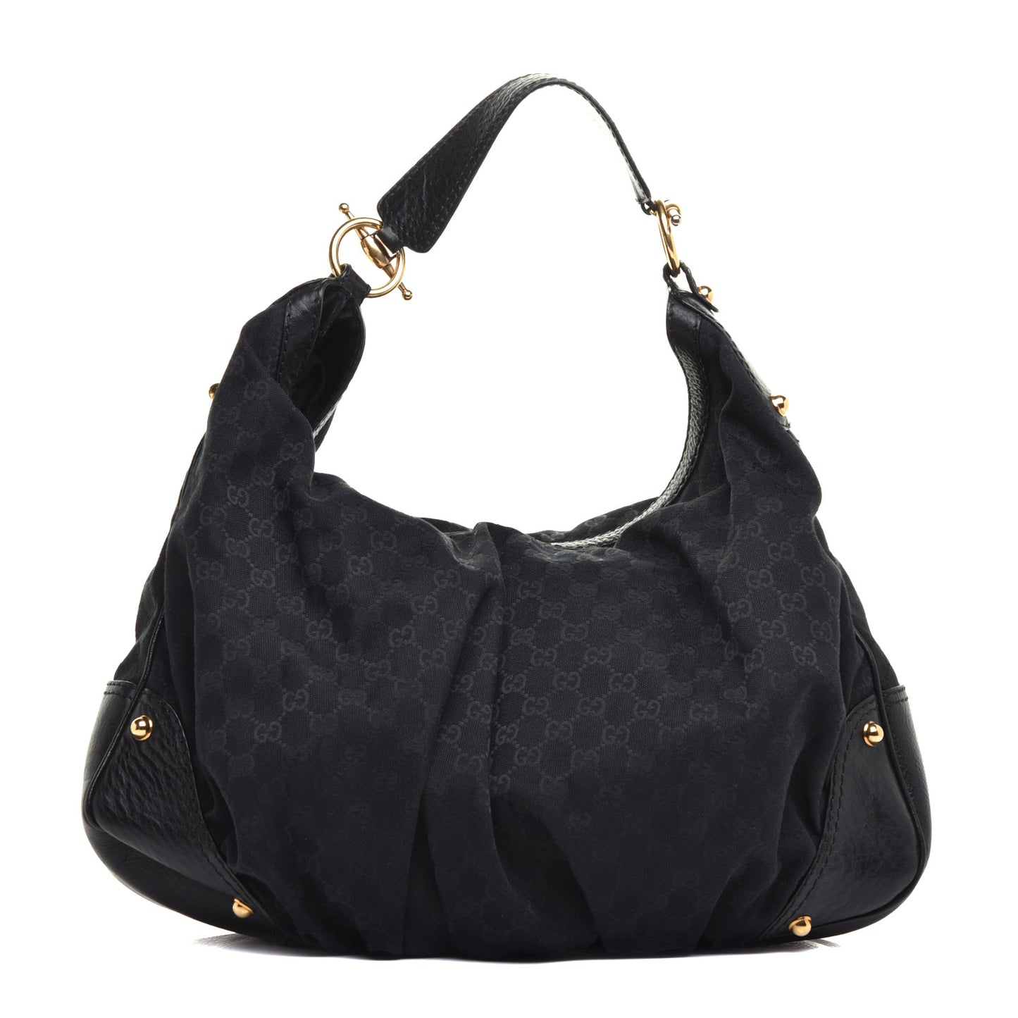 Monogram Large Jockey Hobo Black