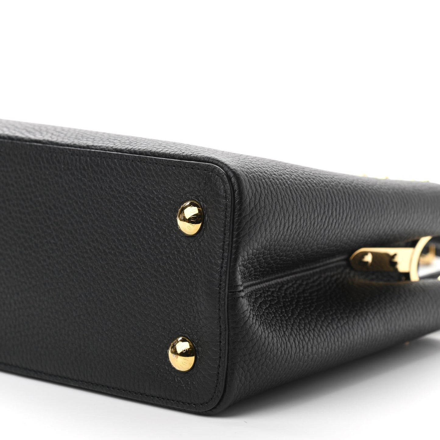 Taurillon Studded Sol Capucines PM Black