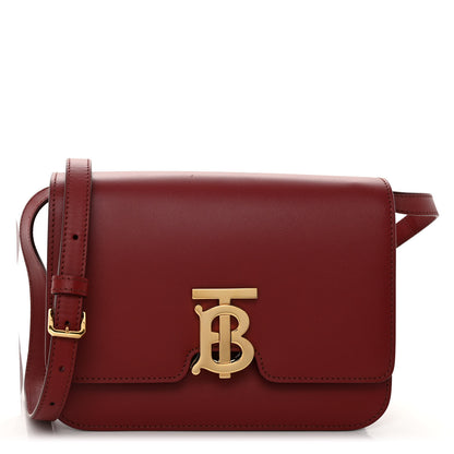 Burberry Calfskin Small TB Bag Dark Crimson 1 of 9