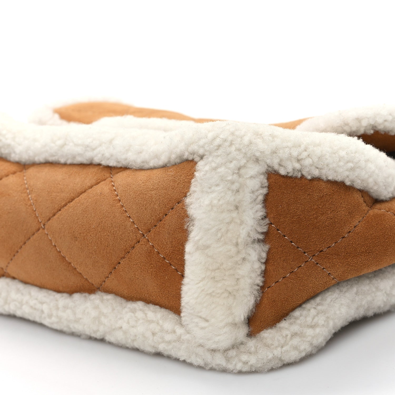 Chanel Shearling Lambskin Quilted Medium Coco Neige Single Flap Beige 9 of 9