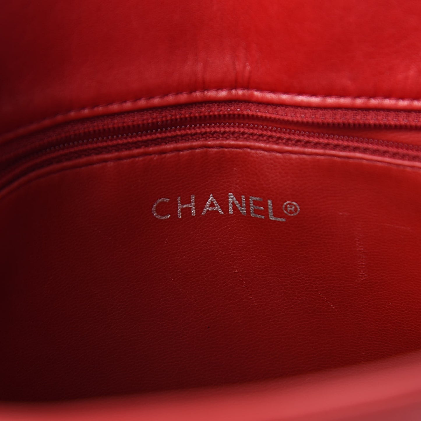 Lambskin Quilted Tote Red
