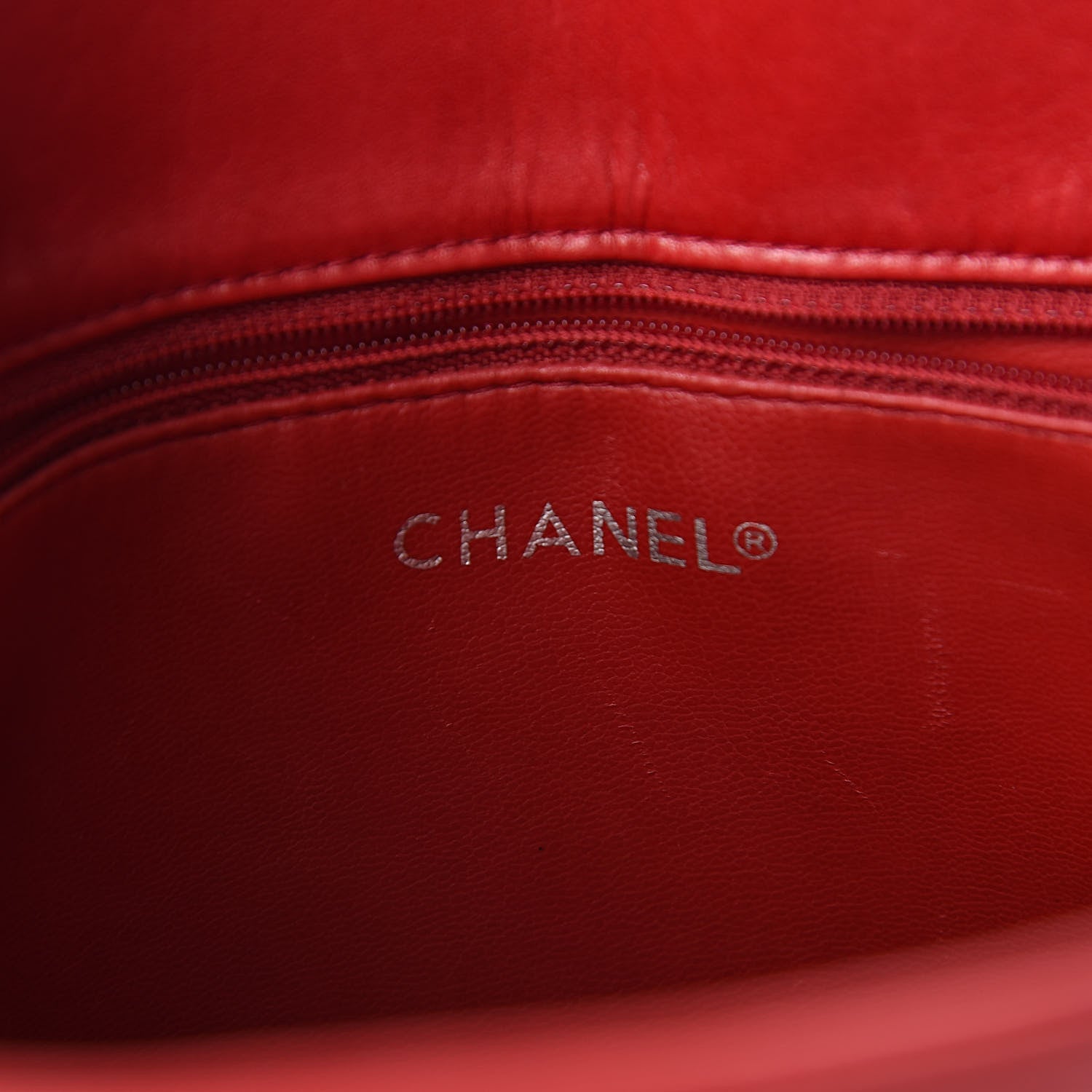 Chanel Lambskin Quilted Tote Red 6 of 18