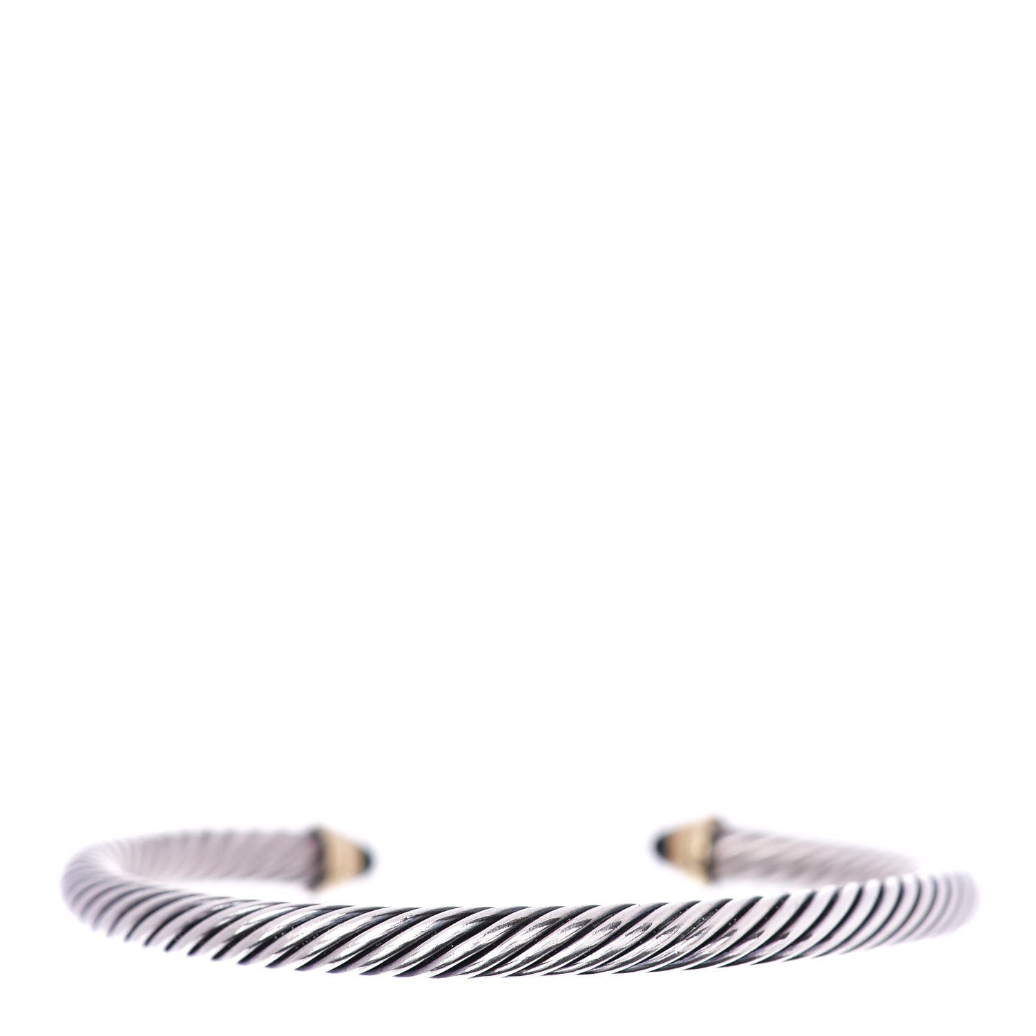 David Yurman Sterling Silver 14K Yellow Gold Black Onyx 5mm Cable Classics Petite Color Bracelet 3 of 5