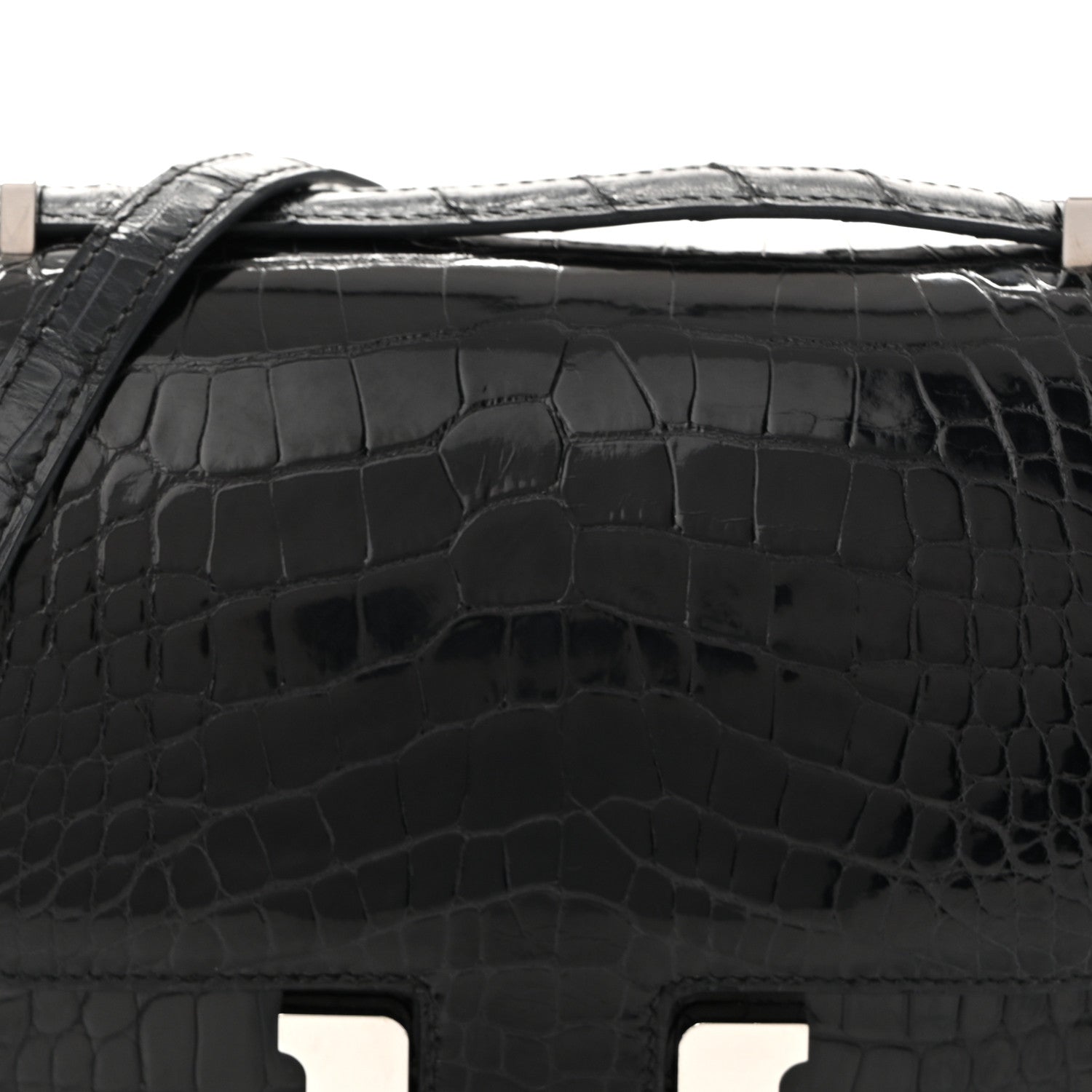 Hermes Shiny Alligator Constance 18 Black 8 of 10
