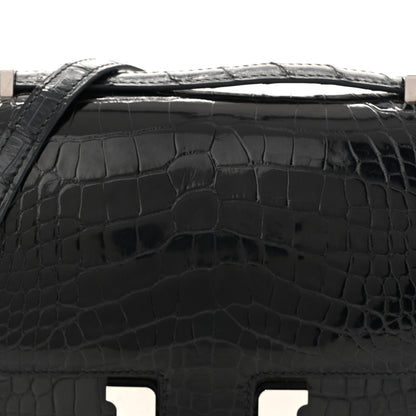 Hermes Shiny Alligator Constance 18 Black 8 of 10
