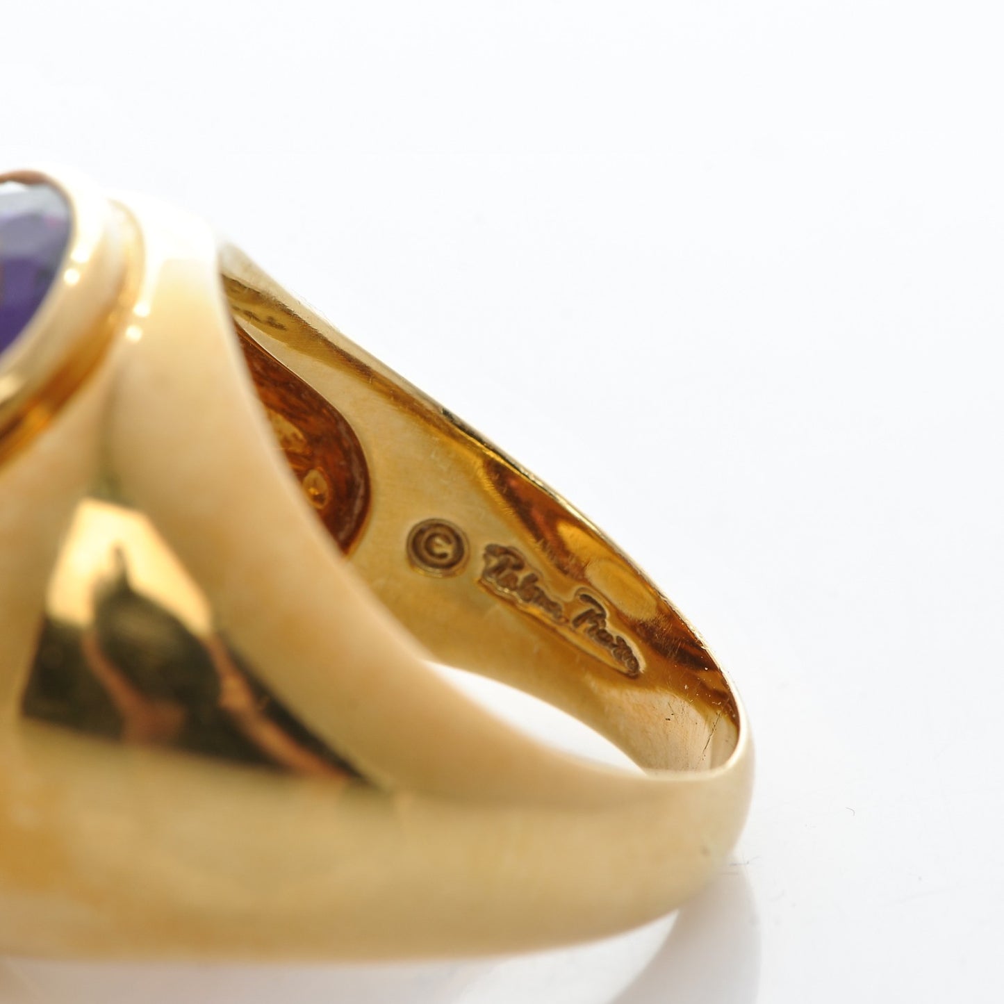 18K Yellow Gold Amethyst Citrine Paloma Picasso Double Oval Ring 7.5