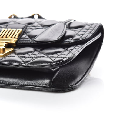 Christian Dior Lambskin Cannage Large Dioraddict Flap Bohemian Strap Black 6 of 11