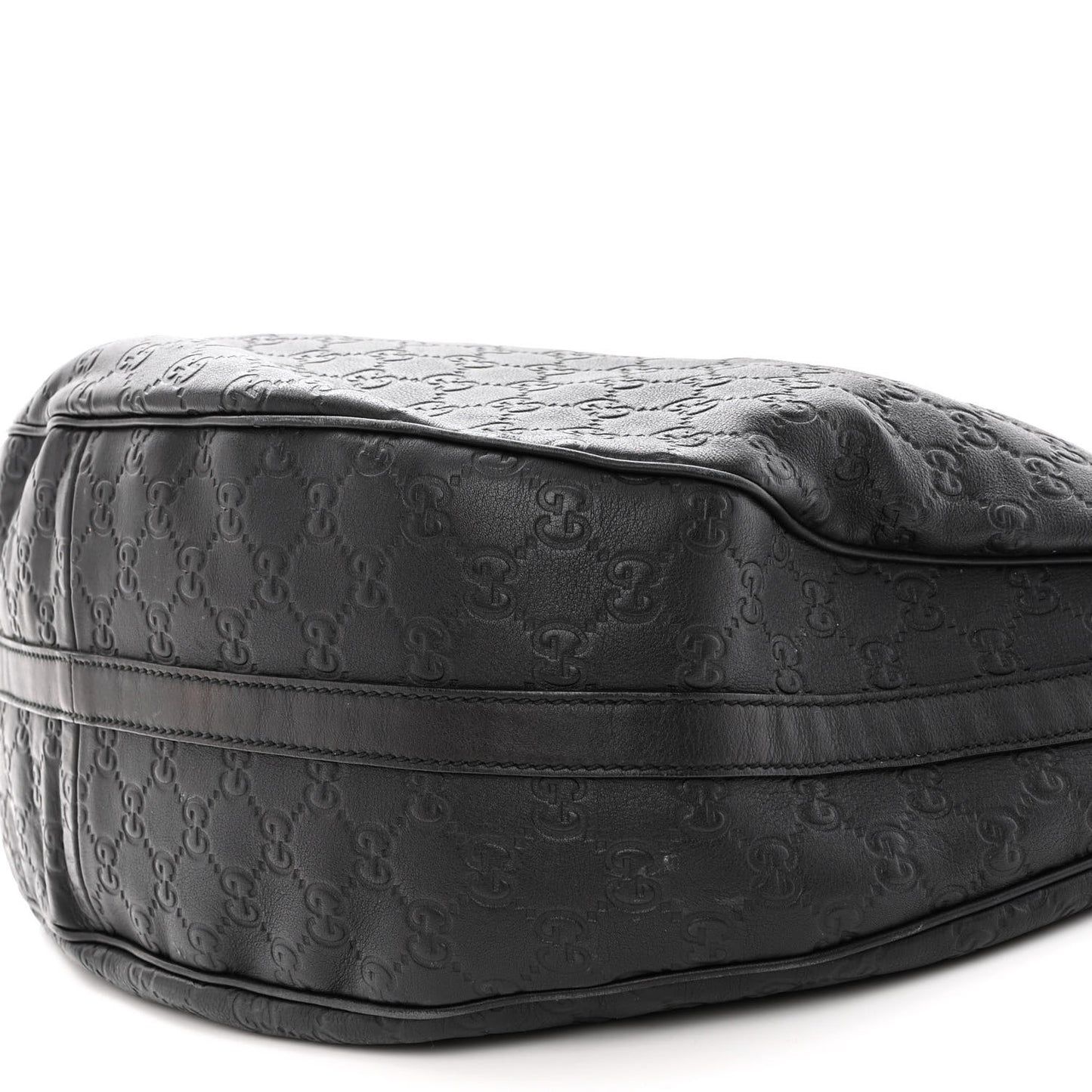 Guccissima Large GG Twins Hobo Black