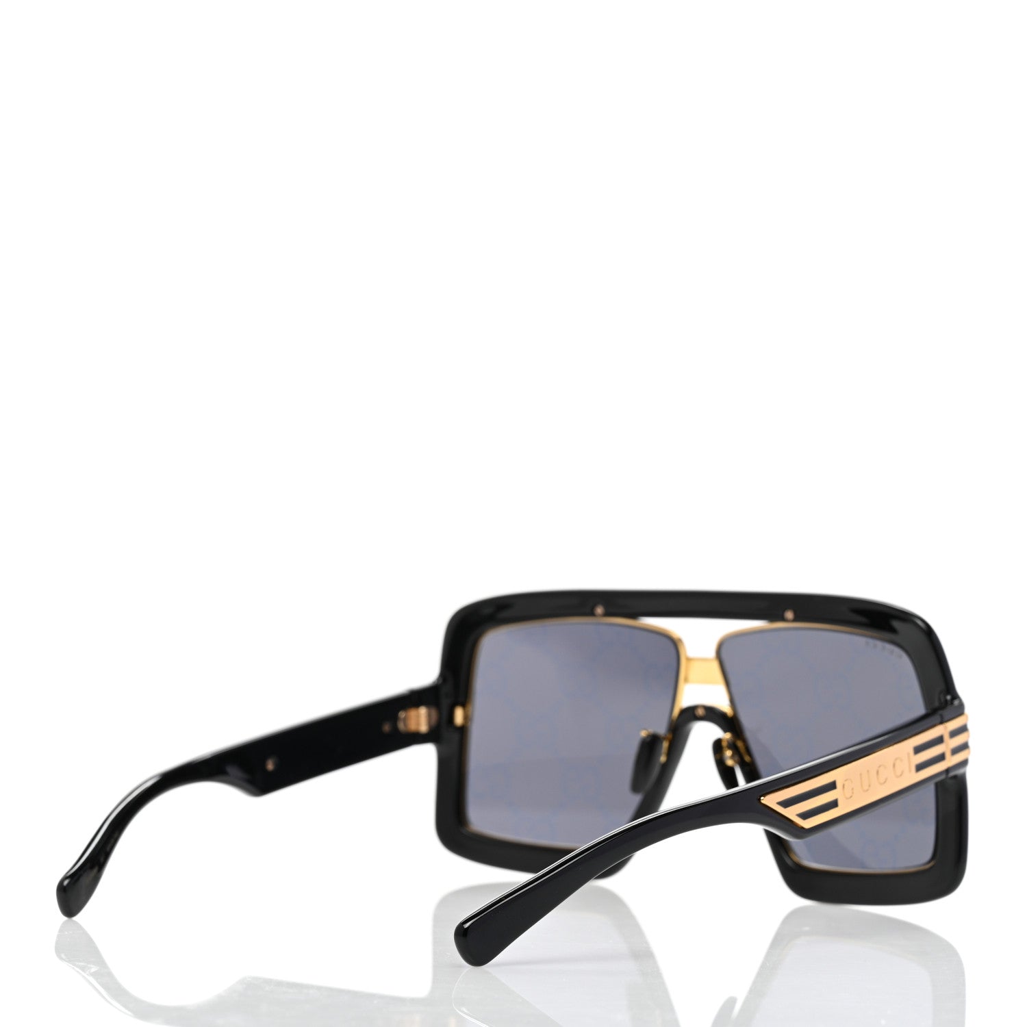 Gucci Acetate Shield GG0900S Sunglasses Black 4 of 9
