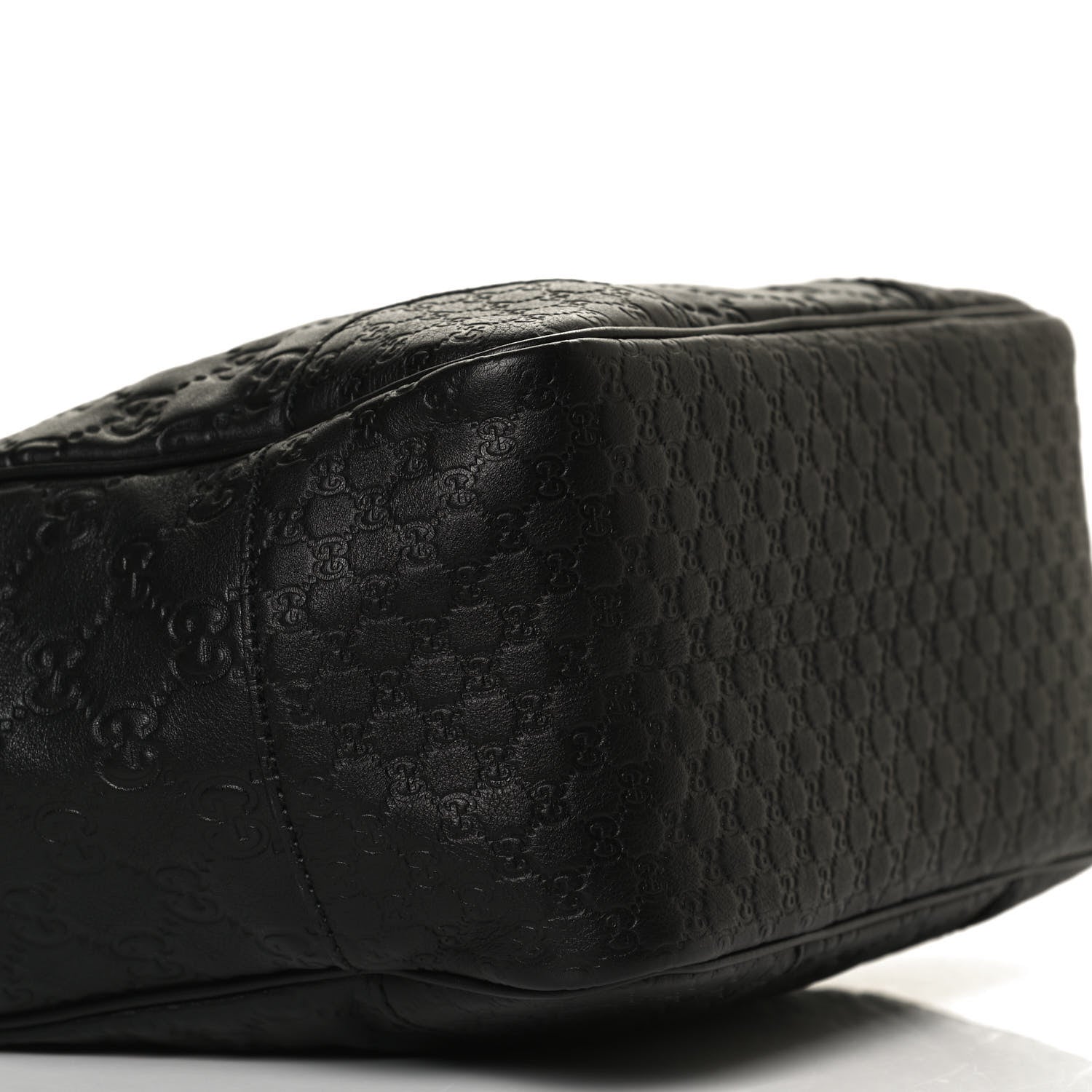 Gucci Guccissima Small Bree Zippered Tote Black 11 of 12