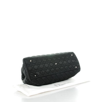 Christian Dior Satin Cannage Charming Lock Flap Shoulder Bag Black 4 of 7