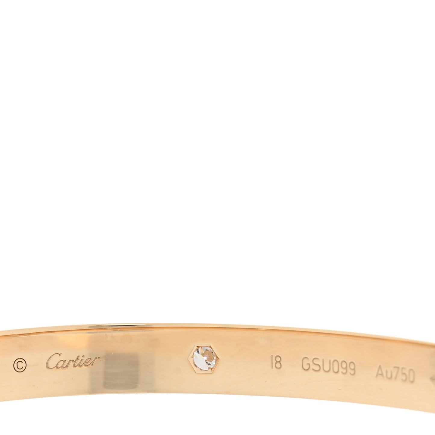 18K Yellow Gold 4 Diamond LOVE Bracelet