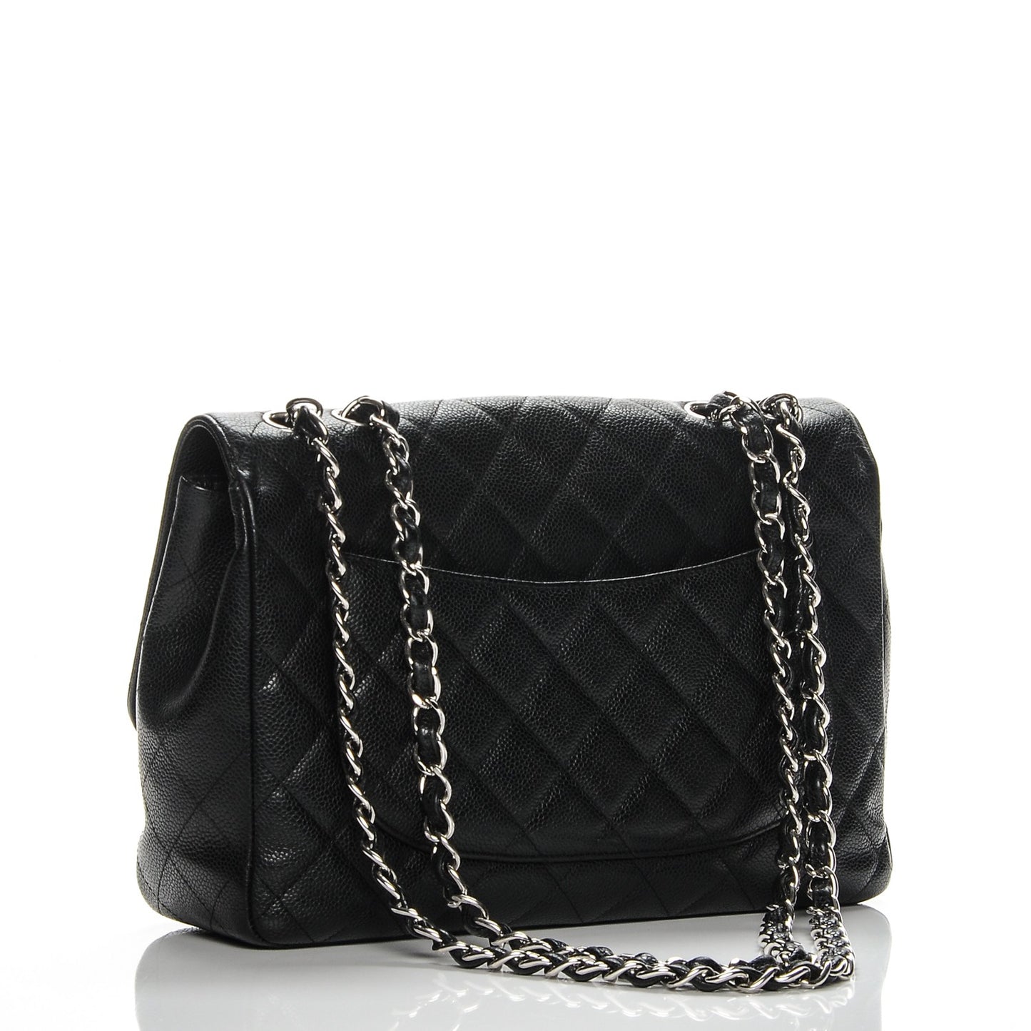 Caviar Quilted Jumbo Single Flap Black