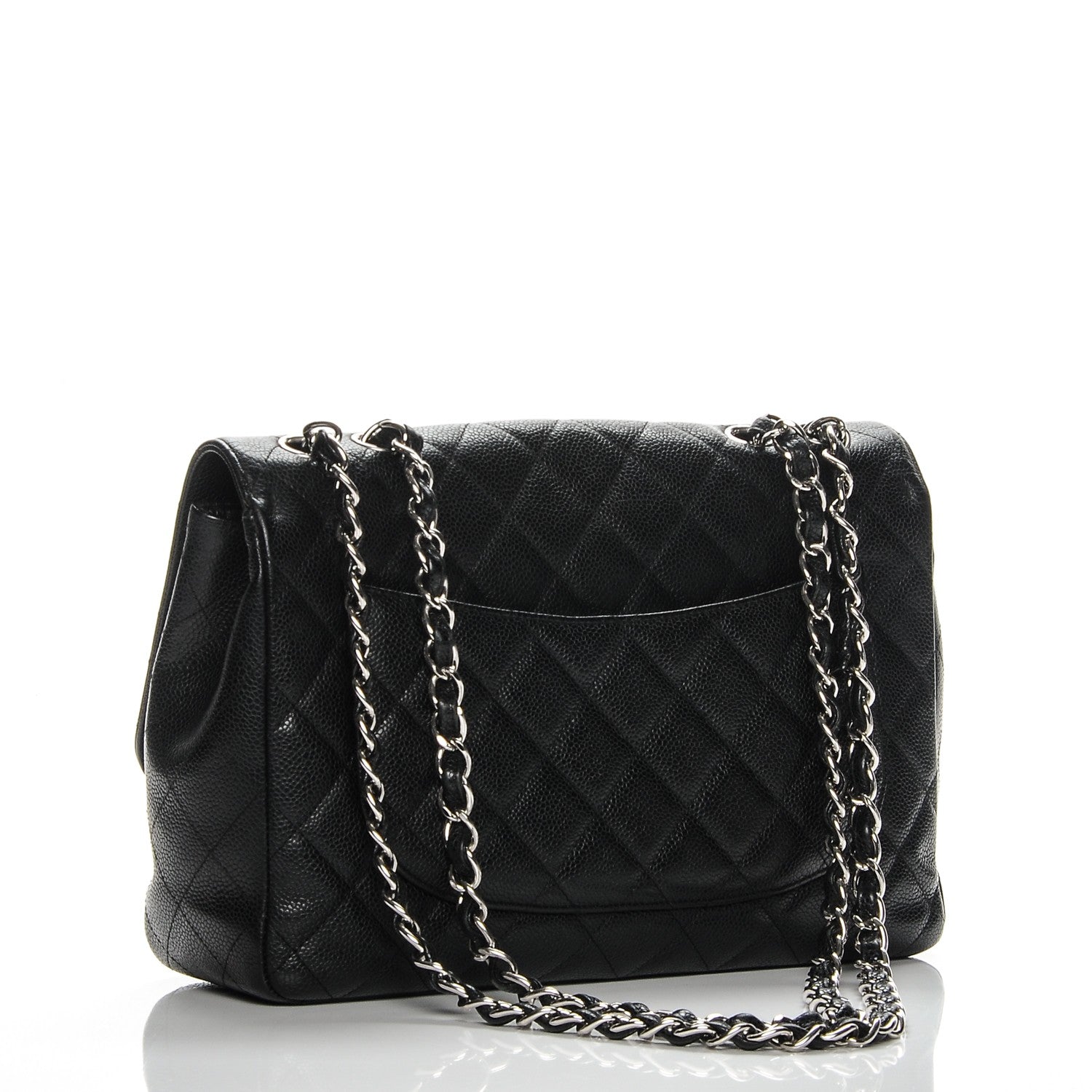 Chanel Caviar Quilted Jumbo Single Flap Black 3 of 8