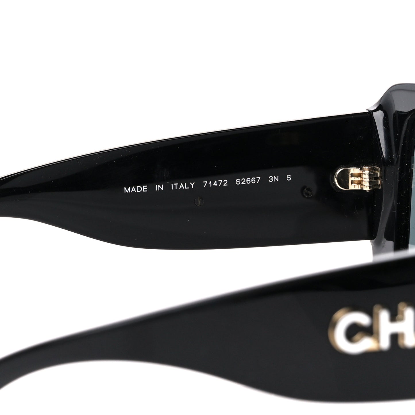 Acetate CC Logo Square Sunglasses 71472 Black