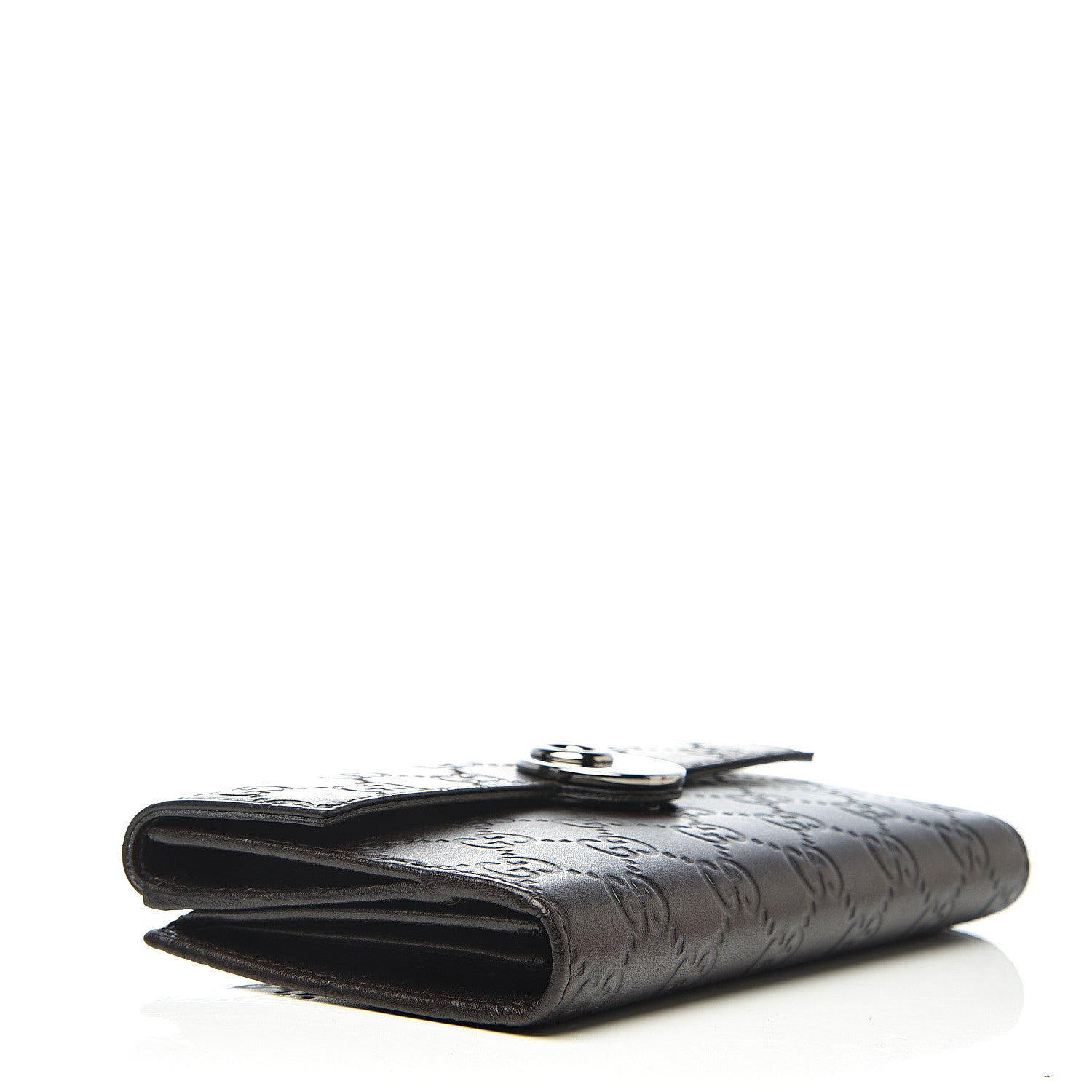 Gucci Guccissima Eclipse Continental Flap Wallet Dark Brown 3 of 6