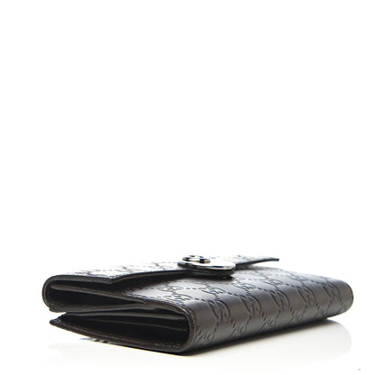 Gucci Guccissima Eclipse Continental Flap Wallet Dark Brown 3 of 6