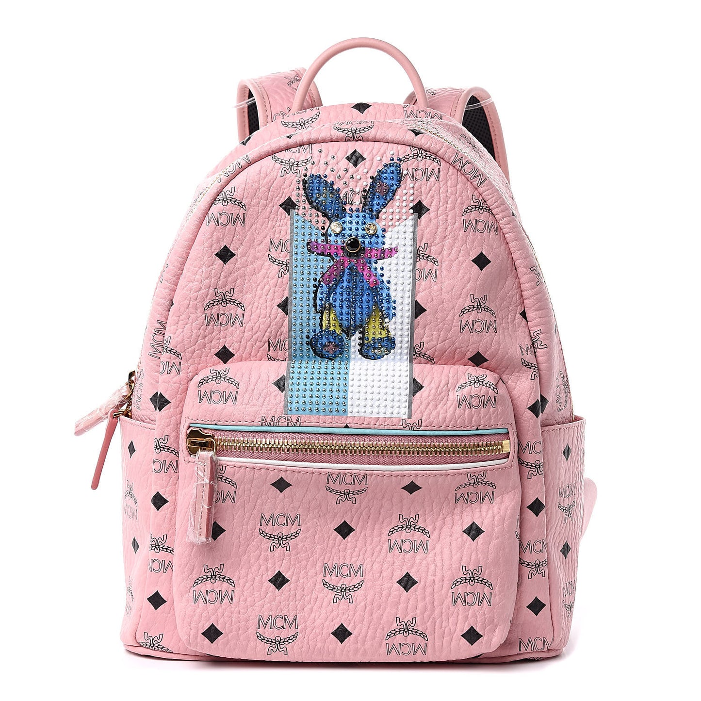 Visetos Small Studded Stark Rabbit Backpack Pink