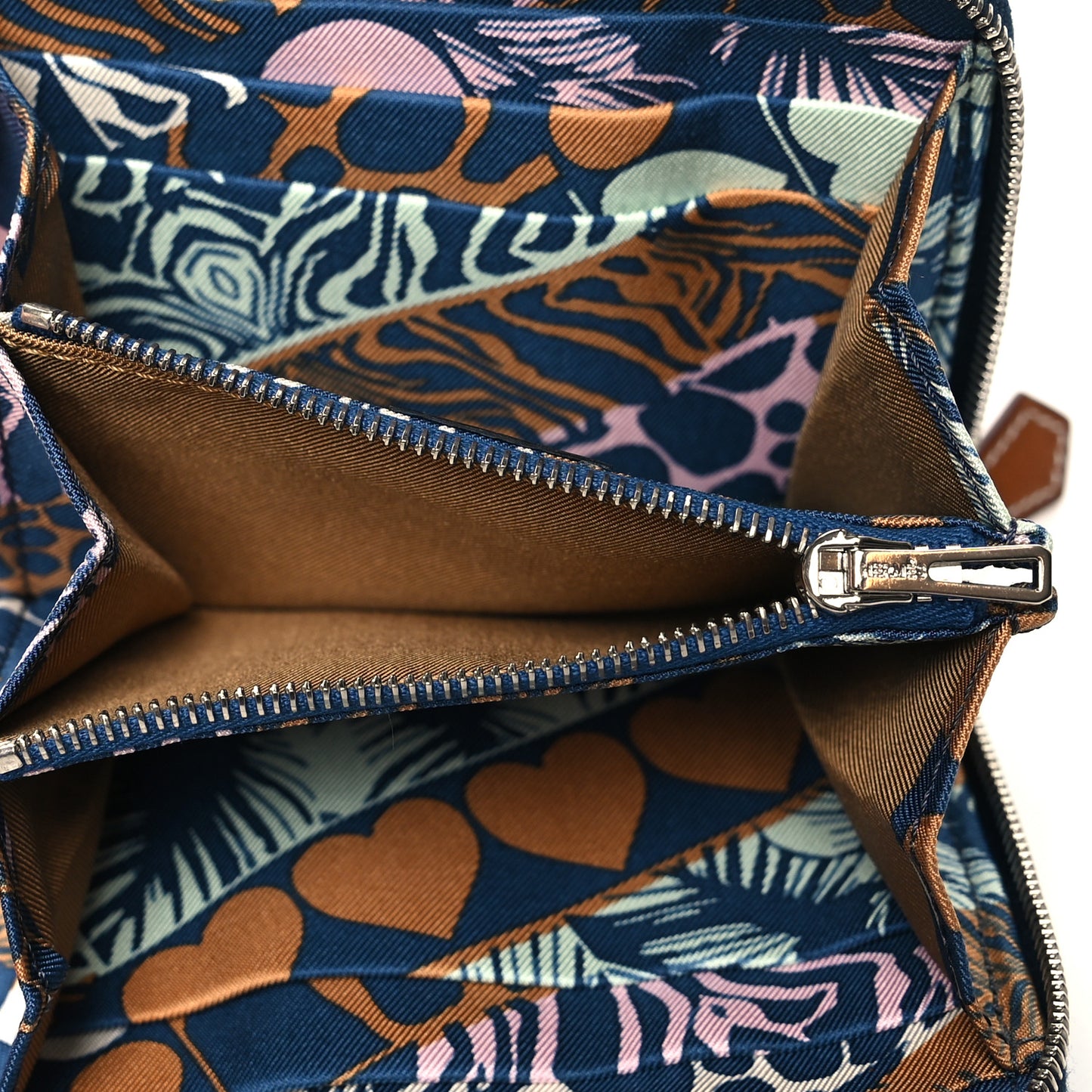 Epsom Silk'In Compact Wallet Bleu de Prusse White Navy Vert Fizz