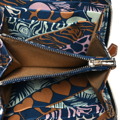 Hermes Epsom Silk'In Compact Wallet Bleu de Prusse White Navy Vert Fizz 5 of 9