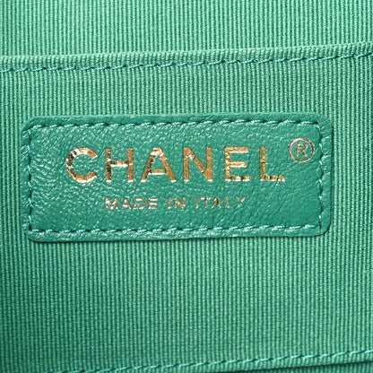 Chanel Lambskin Quilted Small Duma Drawstring Backpack Green 6 of 11