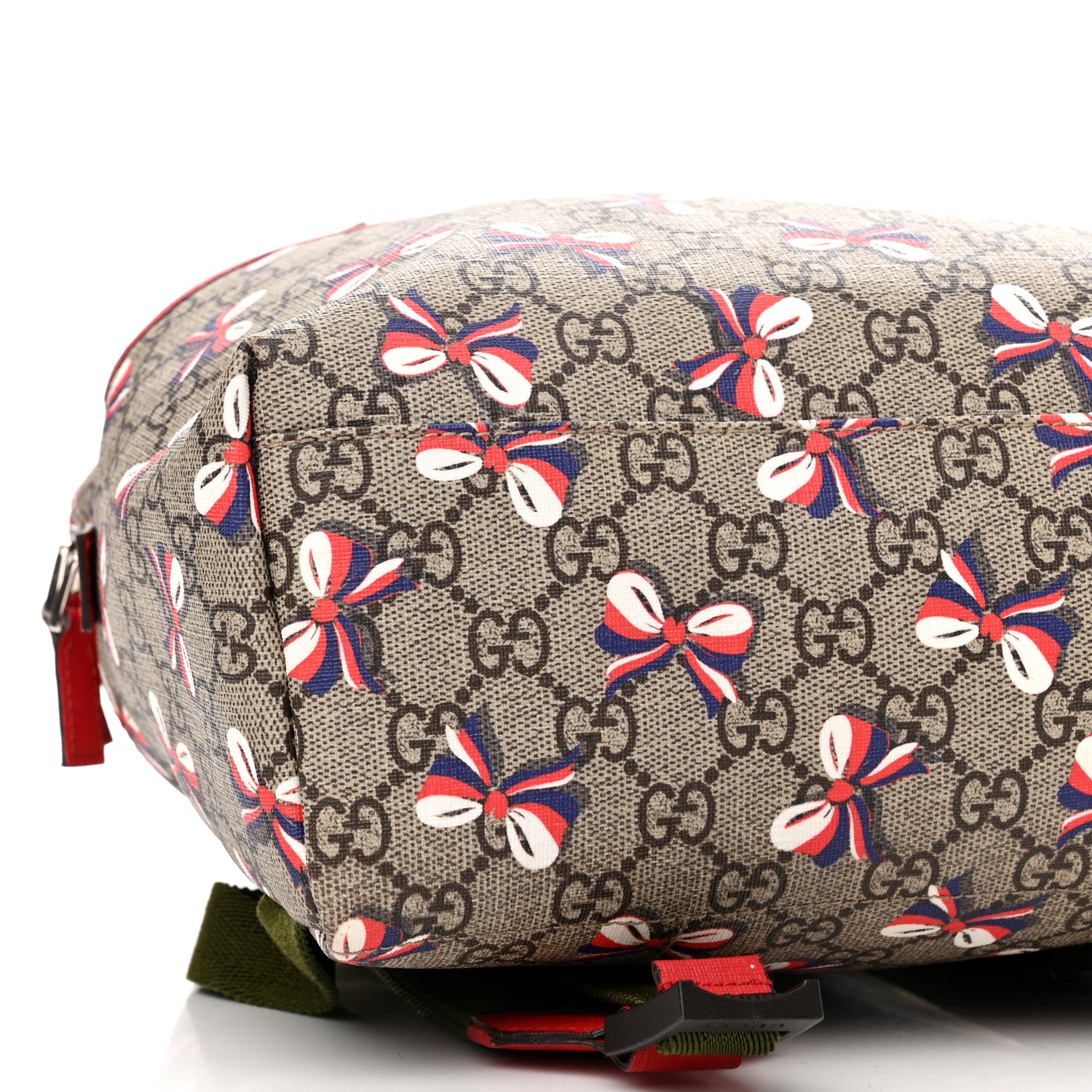 Gucci GG Supreme Monogram Sylvie Bow Print Childrens Backpack Red 9 of 10