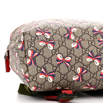 Gucci GG Supreme Monogram Sylvie Bow Print Childrens Backpack Red 9 of 10