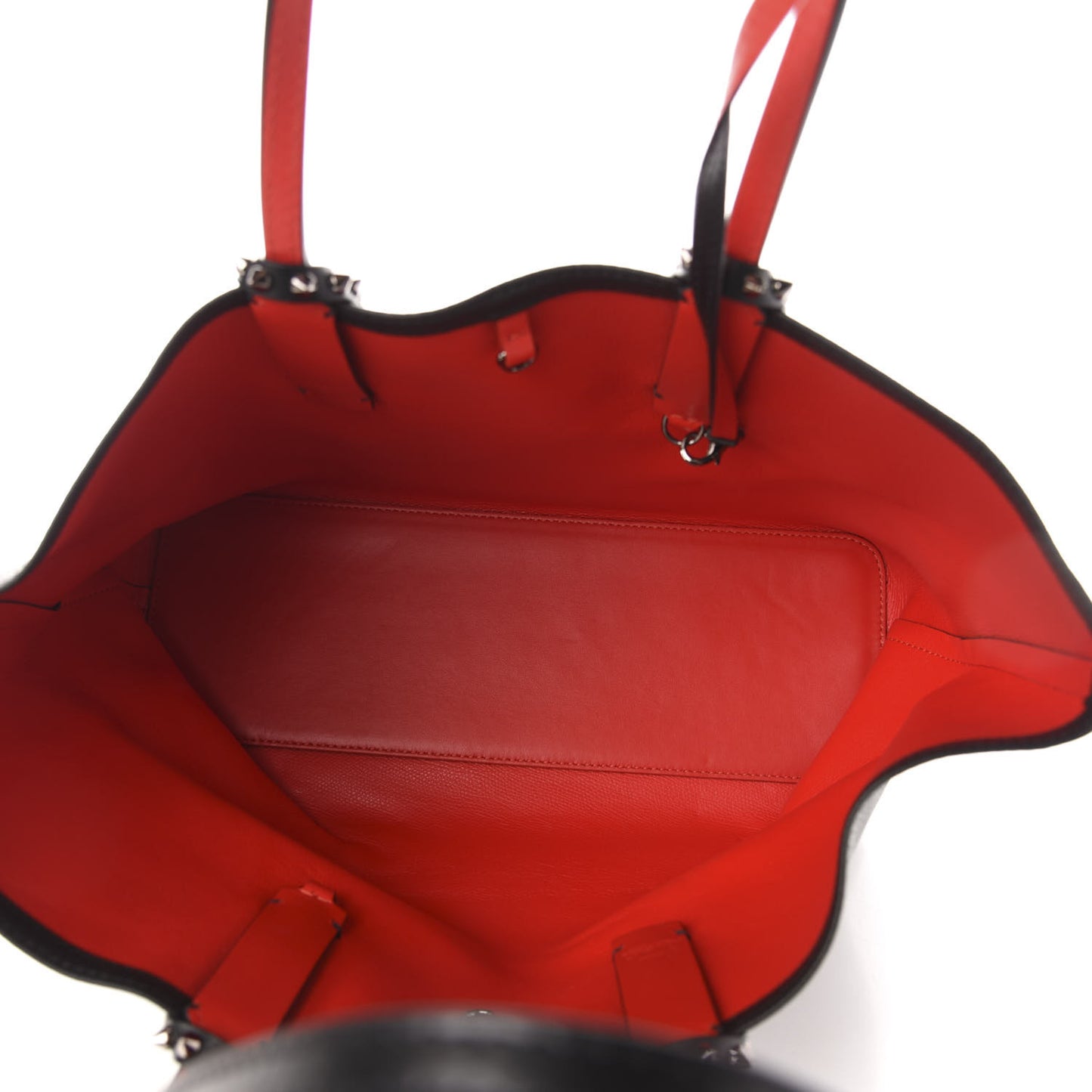 Calfskin Spikes Small East West Cabata Tote Black