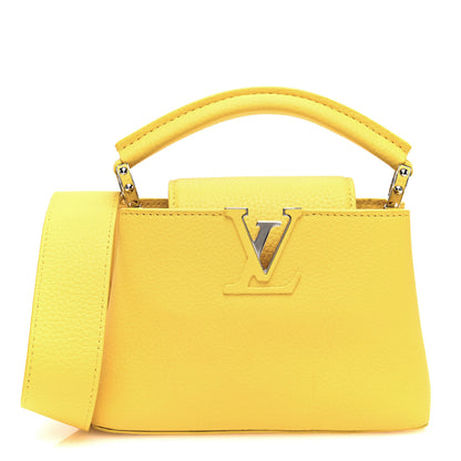 Louis Vuitton Taurillon Mini Capucines Yellow 1 of 10