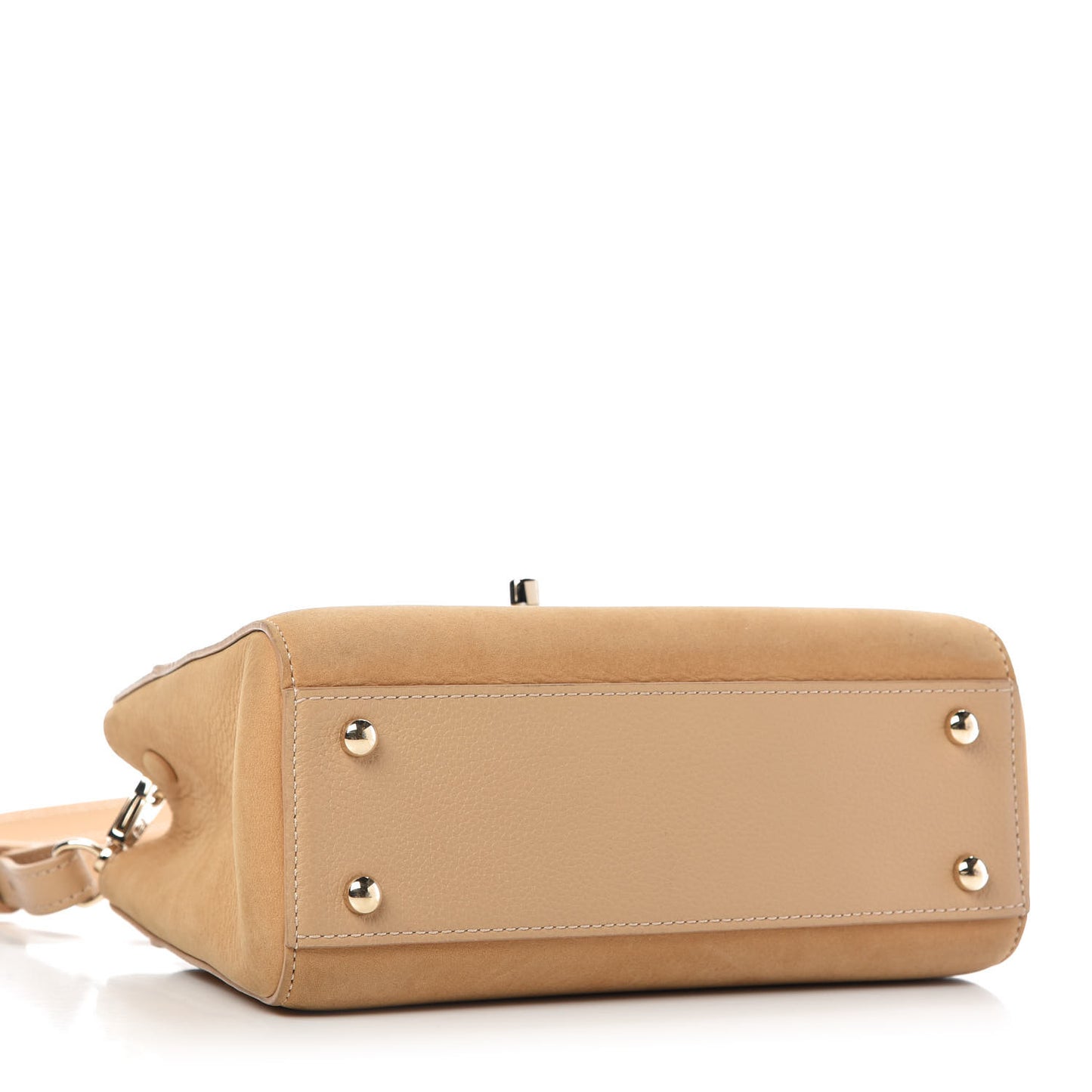 Nubuck Grained Calfskin Mini Neo Executive Shopper Tote Beige