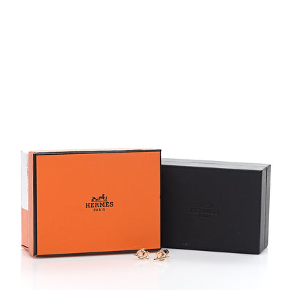Hermes 18K Rose Gold PM Echappee Earrings 5 of 5