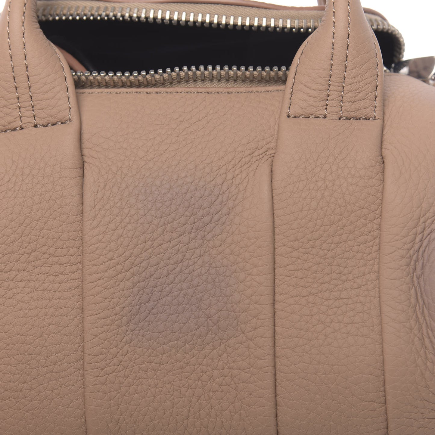 Pebbled Calfskin Mini Rockie Truffle Silver Hardware