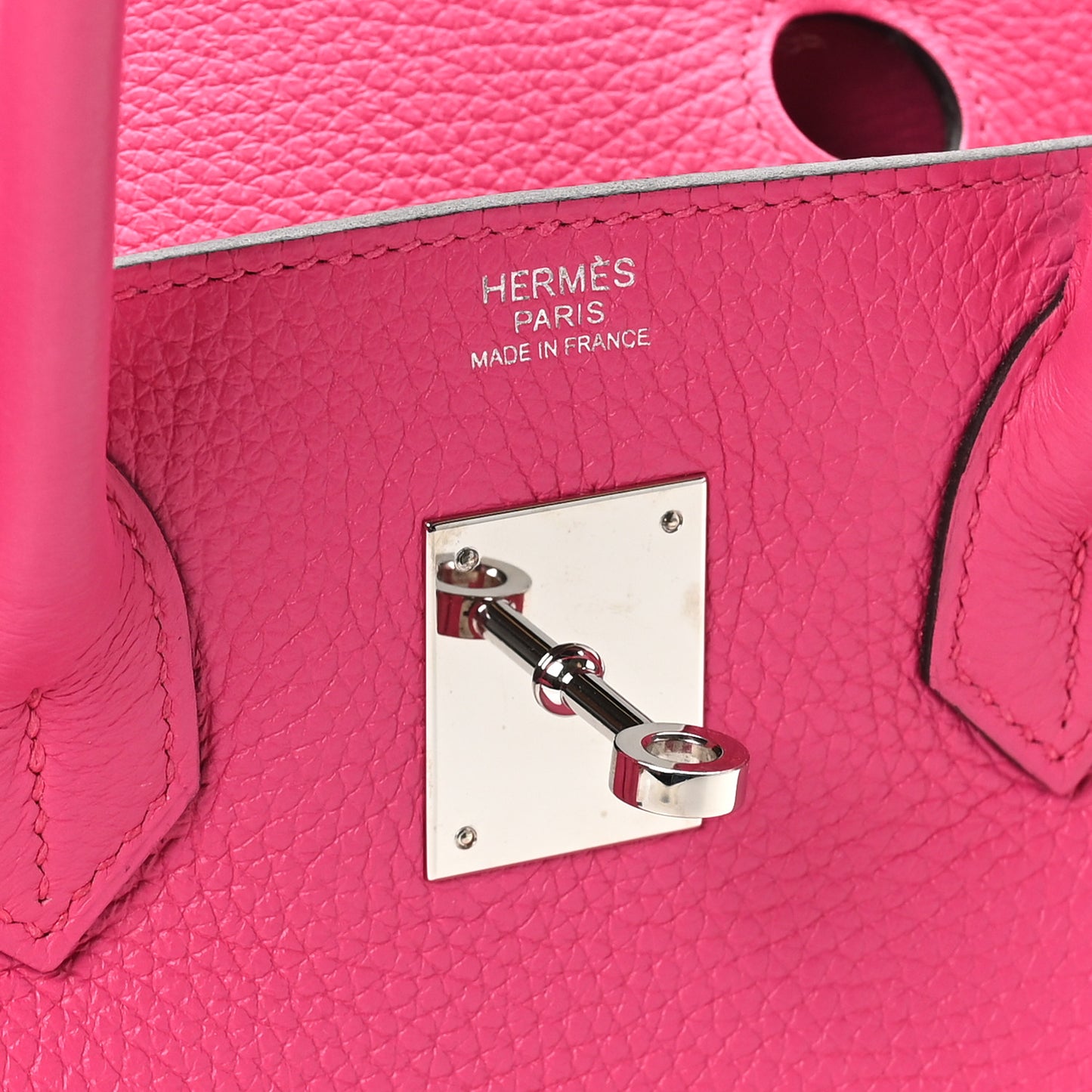 Taurillon Clemence Birkin 30 Rose Shocking