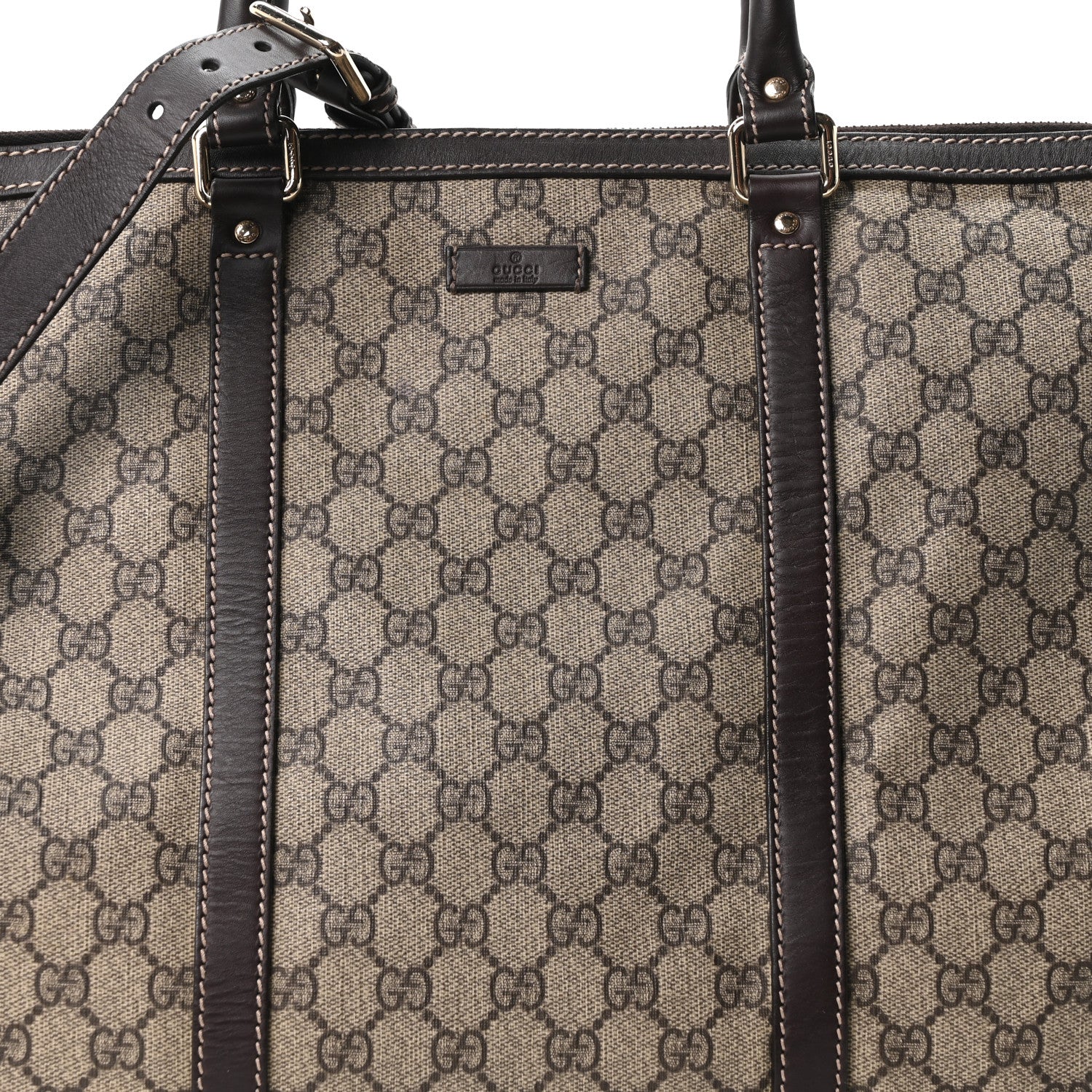 Gucci GG Plus Monogram Travel Bag Dark Brown 8 of 10