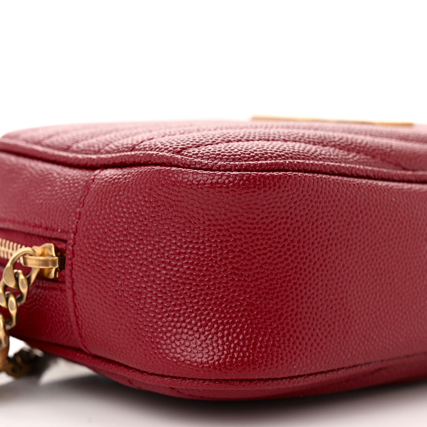 Grain De Poudre Matelasse Monogram Mini Lou Camera Bag Opyum Red