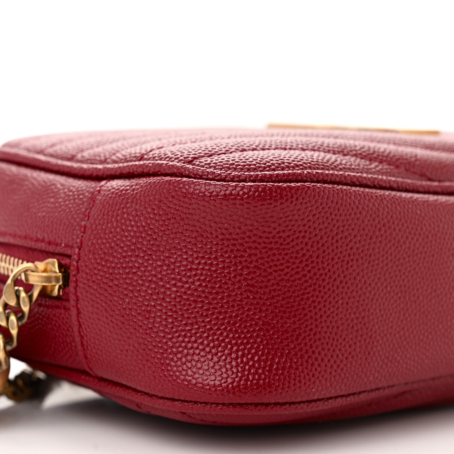 Saint Laurent Grain De Poudre Matelasse Monogram Mini Lou Camera Bag Opyum Red 9 of 11