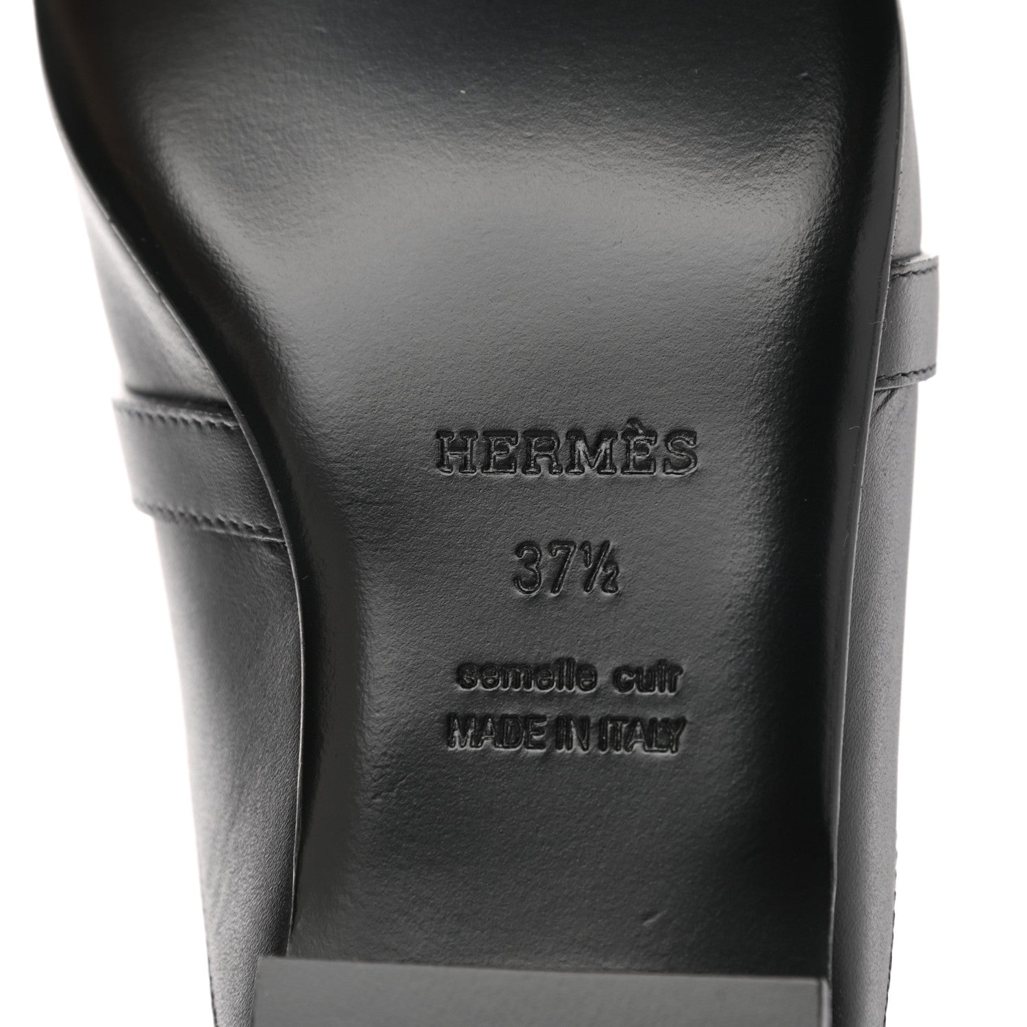 Hermes Printed Calfskin Tigre Royal Oz Mules 37.5 Black 6 of 9