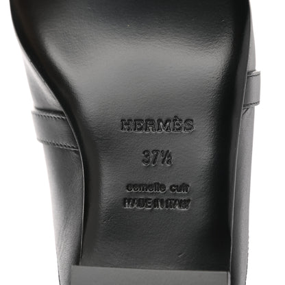 Hermes Printed Calfskin Tigre Royal Oz Mules 37.5 Black 6 of 9