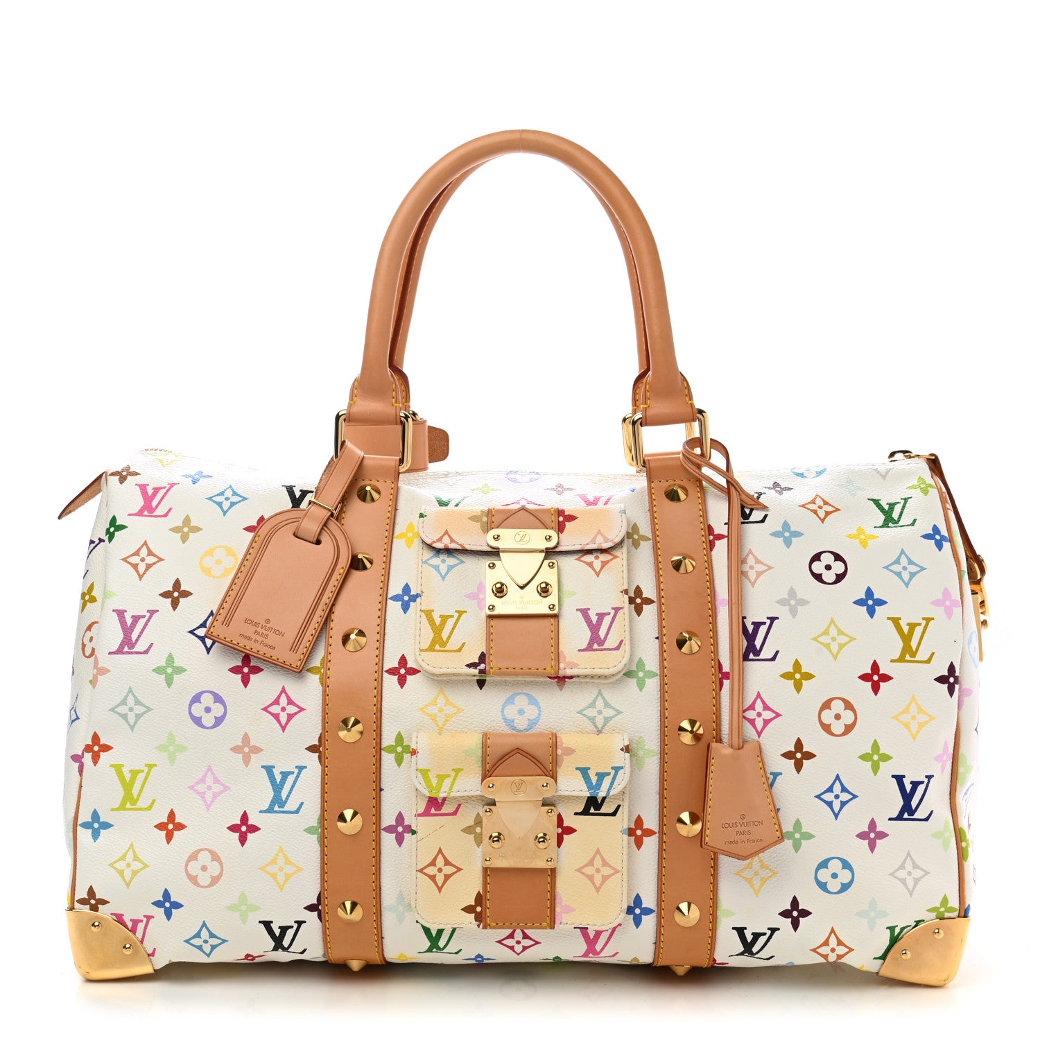 Louis Vuitton Monogram Multicolor Keepall 45 White 1 of 13