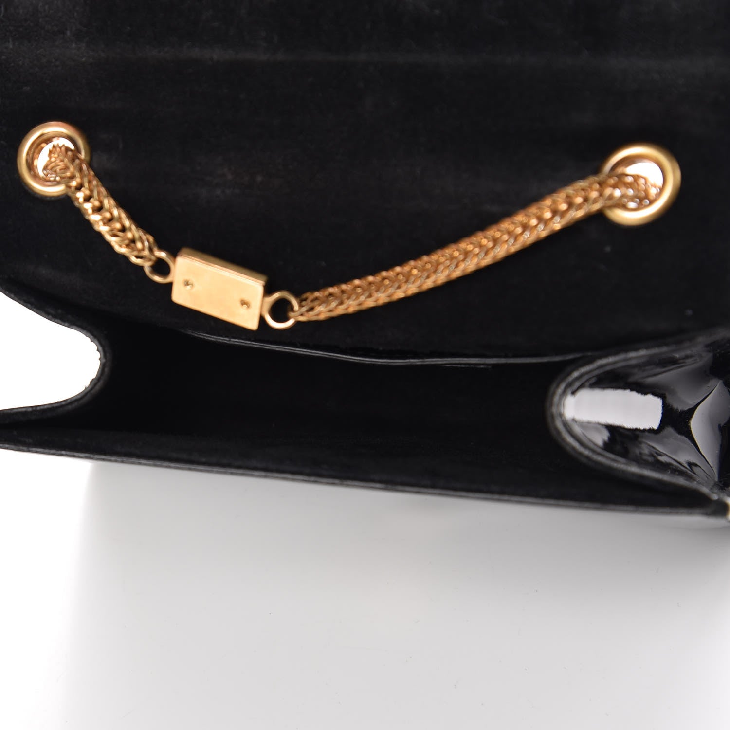 Saint Laurent Patent Small Classic Monogram Kate Tassel Satchel Black 5 of 15