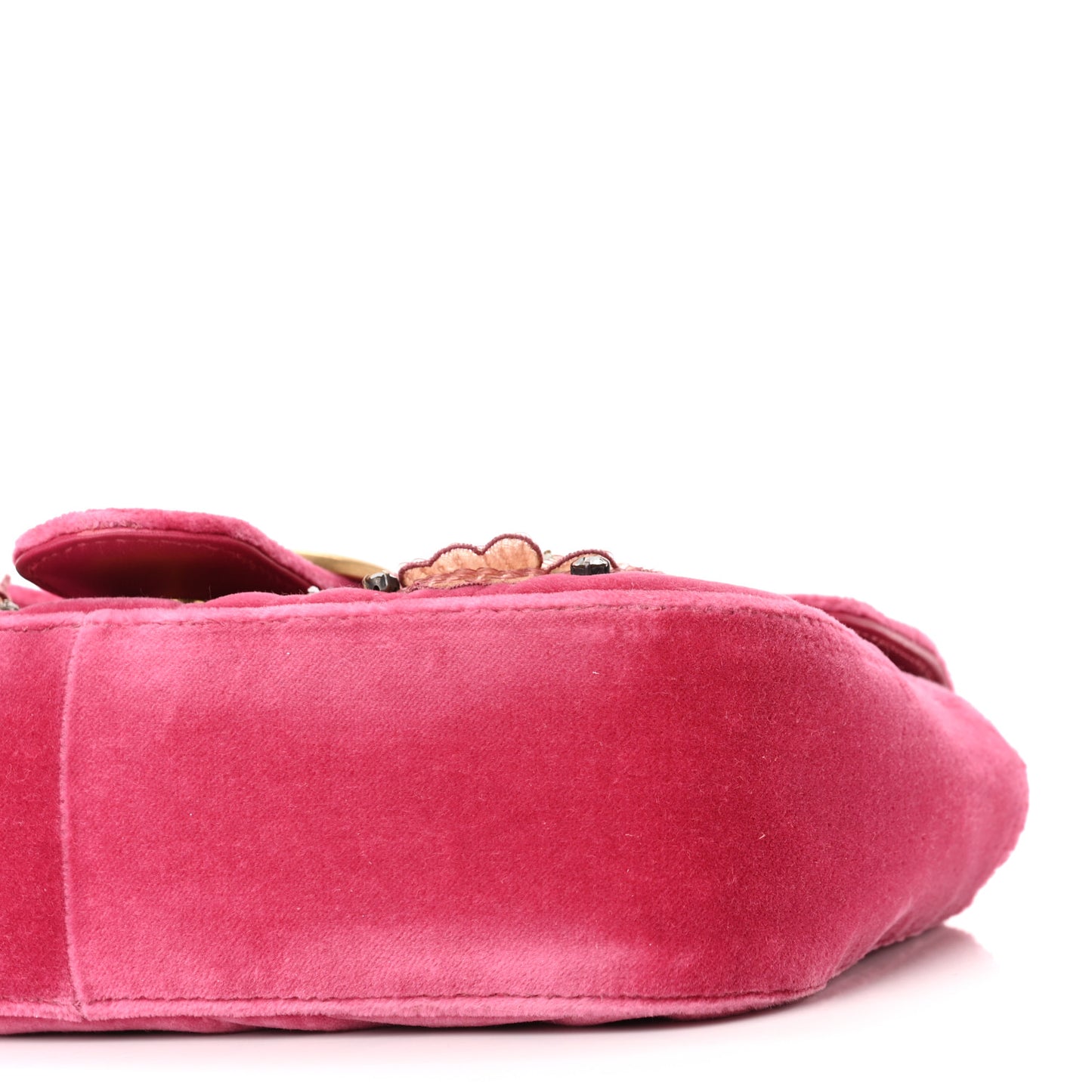 Velvet Matelasse Embroidered Mini GG Marmont Shoulder Bag Light Raspberry Rose