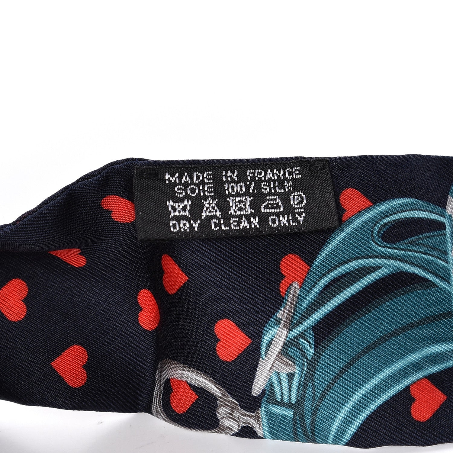 Hermes Silk Brides de Gala Love Twilly Caban Canard Rouge 3 of 5