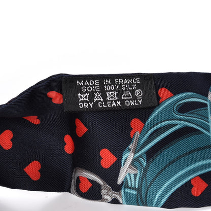 Hermes Silk Brides de Gala Love Twilly Caban Canard Rouge 3 of 5