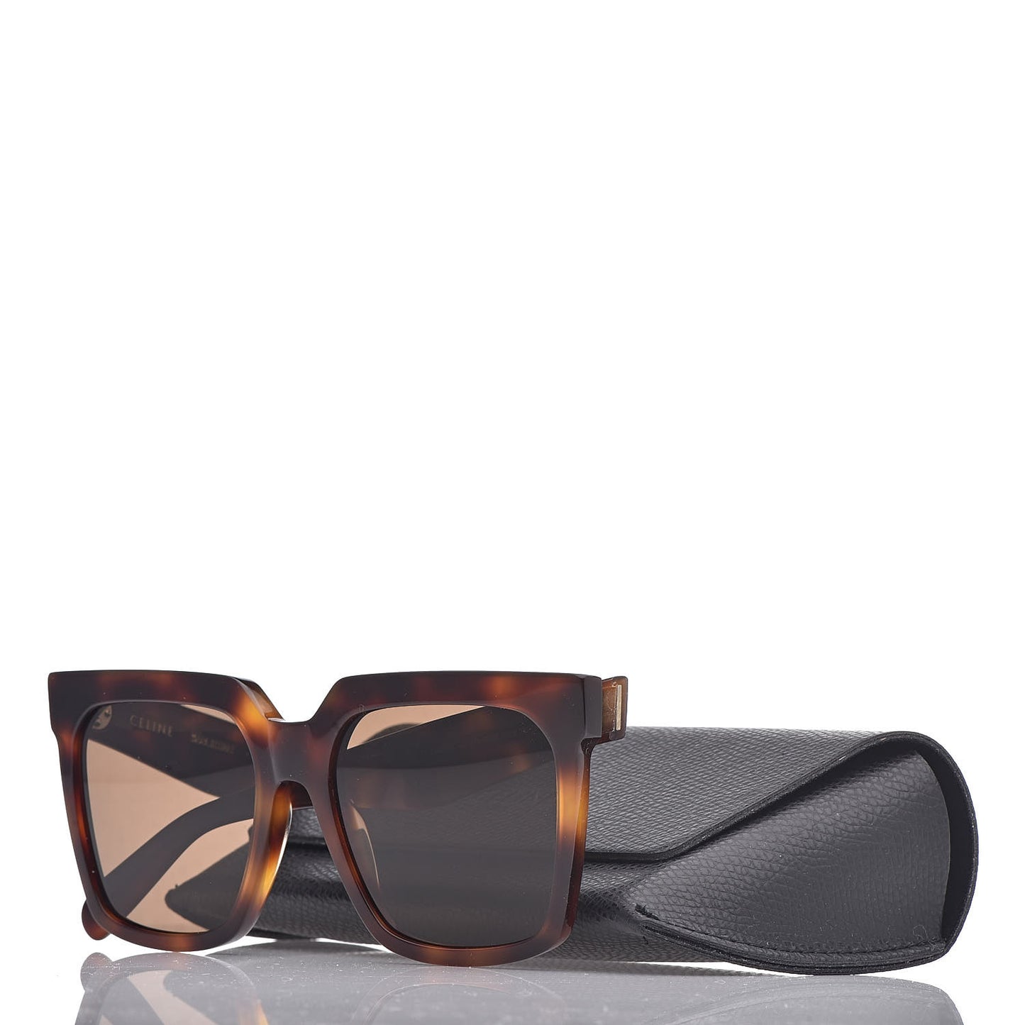 Acetate Polarized Square Sunglasses CL 40055I Red Havana