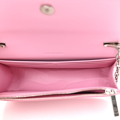 Balenciaga Extra Supple Calfskin Crocodile Embossed Gossip Wallet On Chain Candy Pink 5 of 8