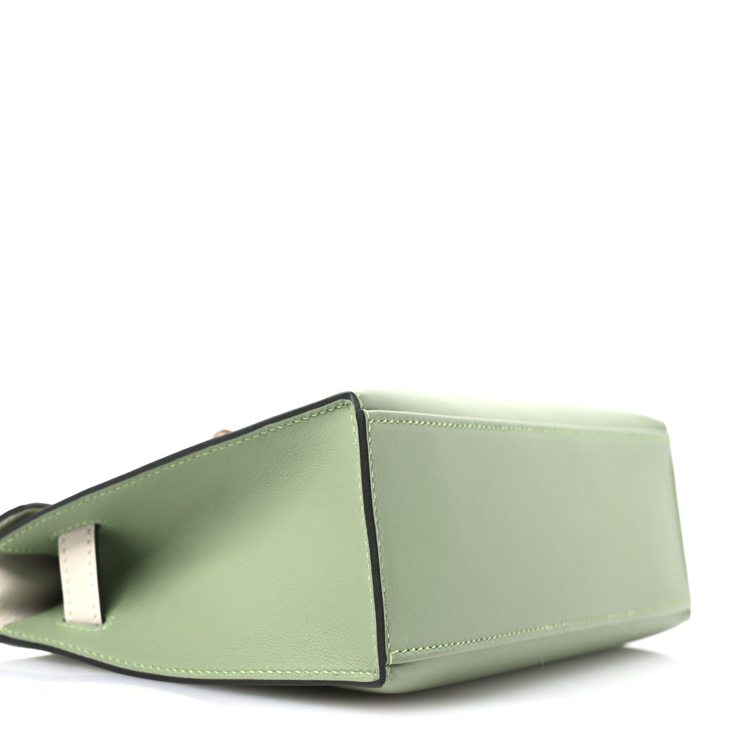 Hermes Swift Horseshoe Kelly Pochette Clutch Vert Criquet Nata 9 of 11