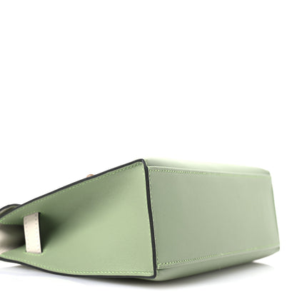 Hermes Swift Horseshoe Kelly Pochette Clutch Vert Criquet Nata 9 of 11