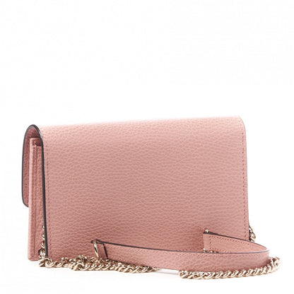 Gucci Dollar Calfskin Interlocking G Chain Wallet Soft Pink 2 of 7